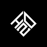 création de logo de lettre hzo sur fond noir. hzo concept de logo de lettre initiales créatives. conception de lettre hzo. vecteur