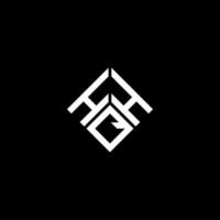 création de logo de lettre hqh sur fond noir. hqh concept de logo de lettre initiales créatives. conception de lettre hqh. vecteur