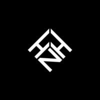 création de logo de lettre hnh sur fond noir. concept de logo de lettre initiales créatives hnh. conception de lettre hnh. vecteur