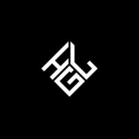 création de logo de lettre hgl sur fond noir. hgl concept de logo de lettre initiales créatives. conception de lettre hgl. vecteur