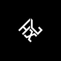 création de logo de lettre hxl sur fond noir. hxl concept de logo de lettre initiales créatives. conception de lettre hxl. vecteur
