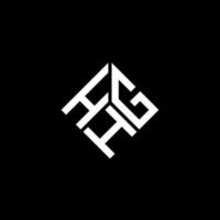 création de logo de lettre hhg sur fond noir. hhg concept de logo de lettre initiales créatives. conception de lettre hhg. vecteur
