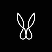 création de logo de lapin simple vecteur