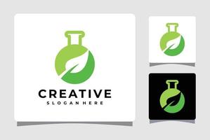 inspiration de conception de modèle de logo de laboratoire vert vecteur