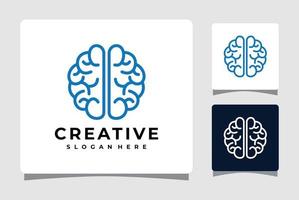 inspiration de conception de modèle de logo de cerveau vecteur