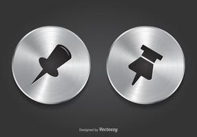 Boutons métalliques gratuits en métal Thumb Tack Vector