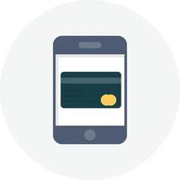 cercle plat de paiement mobile vecteur