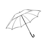 image monochrome, grand parapluie extérieur, extérieur, illustration vectorielle sur fond blanc vecteur