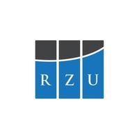 création de logo de lettre rzu sur fond blanc. concept de logo de lettre initiales créatives rzu. conception de lettre rzu. vecteur
