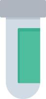 icône plate de tube à essai vecteur