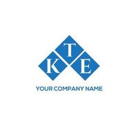 création de logo de lettre kte sur fond blanc. concept de logo de lettre initiales créatives kte. conception de lettre kte. vecteur