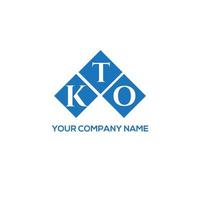 création de logo de lettre kto sur fond blanc. kto concept de logo de lettre initiales créatives. conception de lettre kto. vecteur