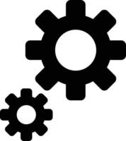 icône de glyphe de roue dentée vecteur