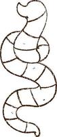 dessin de serpent au fusain vecteur