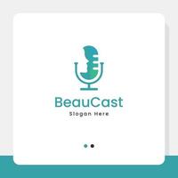 logo podcast beauté vecteur