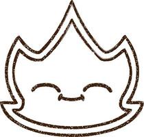 symbole du feu dessin au fusain vecteur