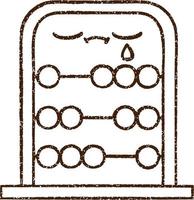 Abaque qui pleure dessin au fusain vecteur