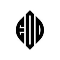 création de logo de lettre de cercle eoo avec forme de cercle et d'ellipse. lettres eoo ellipse avec style typographique. les trois initiales forment un logo circulaire. eoo cercle emblème abstrait monogramme lettre marque vecteur. vecteur
