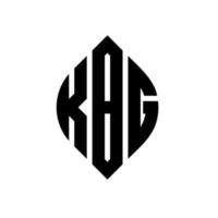 création de logo de lettre de cercle kbg avec forme de cercle et d'ellipse. lettres ellipse kbg avec style typographique. les trois initiales forment un logo circulaire. kbg cercle emblème abstrait monogramme lettre marque vecteur. vecteur