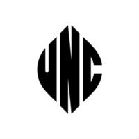 création de logo de lettre de cercle vnc avec forme de cercle et d'ellipse. lettres d'ellipse vnc avec style typographique. les trois initiales forment un logo circulaire. vnc cercle emblème abstrait monogramme lettre marque vecteur. vecteur