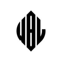 création de logo de lettre de cercle wbl avec forme de cercle et d'ellipse. lettres d'ellipse wbl avec style typographique. les trois initiales forment un logo circulaire. wbl cercle emblème abstrait monogramme lettre marque vecteur. vecteur