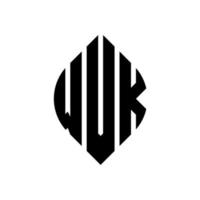 création de logo de lettre de cercle wvk avec forme de cercle et d'ellipse. lettres d'ellipse wvk avec style typographique. les trois initiales forment un logo circulaire. wvk cercle emblème abstrait monogramme lettre marque vecteur. vecteur