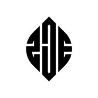 création de logo de lettre de cercle zje avec forme de cercle et d'ellipse. lettres zje ellipse avec style typographique. les trois initiales forment un logo circulaire. zje cercle emblème abstrait monogramme lettre marque vecteur. vecteur