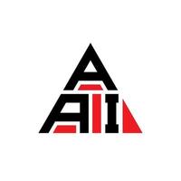 création de logo de lettre triangle aai avec forme de triangle. monogramme de conception de logo triangle aai. modèle de logo vectoriel triangle aai avec couleur rouge. logo triangulaire aai logo simple, élégant et luxueux.