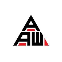 création de logo de lettre triangle aaw avec forme de triangle. monogramme de conception de logo triangle aaw. modèle de logo vectoriel triangle aaw avec couleur rouge. aaw logo triangulaire logo simple, élégant et luxueux.