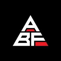 création de logo de lettre triangle abf avec forme de triangle. monogramme de conception de logo triangle abf. modèle de logo vectoriel triangle abf avec couleur rouge. logo triangulaire abf logo simple, élégant et luxueux.