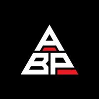 conception de logo de lettre de triangle d'abp avec la forme de triangle. monogramme de conception de logo triangle abp. modèle de logo vectoriel triangle abp avec couleur rouge. logo triangulaire abp logo simple, élégant et luxueux.