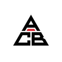 création de logo de lettre triangle acb avec forme de triangle. monogramme de conception de logo triangle acb. modèle de logo vectoriel triangle acb avec couleur rouge. logo triangulaire acb logo simple, élégant et luxueux.