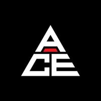 création de logo de lettre triangle ace avec forme de triangle. monogramme de conception de logo triangle ace. modèle de logo vectoriel triangle ace avec couleur rouge. logo triangulaire ace logo simple, élégant et luxueux.