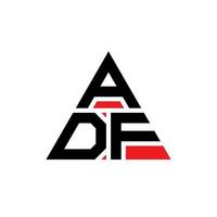 création de logo de lettre triangle adf avec forme de triangle. monogramme de conception de logo triangle adf. modèle de logo vectoriel triangle adf avec couleur rouge. logo triangulaire adf logo simple, élégant et luxueux.
