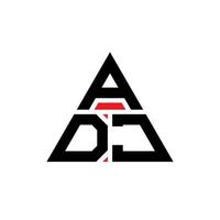 création de logo de lettre triangle adj avec forme de triangle. monogramme de conception de logo triangle adj. modèle de logo vectoriel triangle adj avec couleur rouge. adj logo triangulaire logo simple, élégant et luxueux.