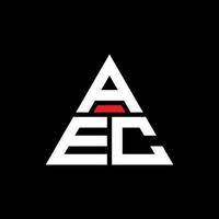 création de logo de lettre triangle aec avec forme de triangle. monogramme de conception de logo triangle aec. modèle de logo vectoriel triangle aec avec couleur rouge. logo triangulaire aec logo simple, élégant et luxueux.