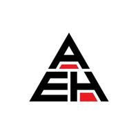 création de logo de lettre triangle aeh avec forme de triangle. monogramme de conception de logo triangle aeh. modèle de logo vectoriel triangle aeh avec couleur rouge. aeh logo triangulaire logo simple, élégant et luxueux.