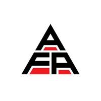 création de logo de lettre triangle afa avec forme de triangle. monogramme de conception de logo triangle afa. modèle de logo vectoriel triangle afa avec couleur rouge. logo triangulaire afa logo simple, élégant et luxueux.