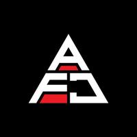 création de logo de lettre triangle afj avec forme de triangle. monogramme de conception de logo triangle afj. modèle de logo vectoriel triangle afj avec couleur rouge. logo triangulaire afj logo simple, élégant et luxueux.