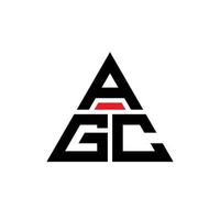 création de logo de lettre triangle agc avec forme de triangle. monogramme de conception de logo triangle agc. modèle de logo vectoriel triangle agc avec couleur rouge. logo triangulaire agc logo simple, élégant et luxueux.