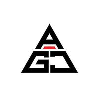 création de logo de lettre triangle agj avec forme de triangle. monogramme de conception de logo triangle agj. modèle de logo vectoriel triangle agj avec couleur rouge. logo triangulaire agj logo simple, élégant et luxueux.