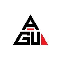 création de logo de lettre triangle agu avec forme de triangle. monogramme de conception de logo triangle agu. modèle de logo vectoriel triangle agu avec couleur rouge. logo triangulaire agu logo simple, élégant et luxueux.