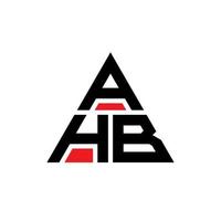 création de logo de lettre triangle ahb avec forme de triangle. monogramme de conception de logo triangle ahb. modèle de logo vectoriel triangle ahb avec couleur rouge. logo triangulaire ahb logo simple, élégant et luxueux.