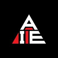 création de logo de lettre triangle ai avec forme de triangle. monogramme de conception de logo triangle ai. modèle de logo vectoriel triangle ai avec couleur rouge. aie logo triangulaire logo simple, élégant et luxueux.