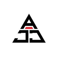 création de logo de lettre triangle ajj avec forme de triangle. monogramme de conception de logo triangle ajj. modèle de logo vectoriel triangle ajj avec couleur rouge. logo triangulaire ajj logo simple, élégant et luxueux.