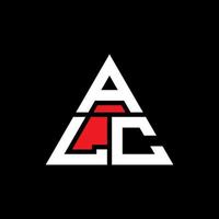 création de logo de lettre triangle alc avec forme de triangle. monogramme de conception de logo triangle alc. modèle de logo vectoriel triangle alc avec couleur rouge. logo triangulaire alc logo simple, élégant et luxueux.