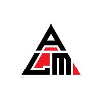 création de logo de lettre triangle alm avec forme de triangle. monogramme de conception de logo triangle alm. modèle de logo vectoriel triangle alm avec couleur rouge. logo triangulaire alm logo simple, élégant et luxueux.