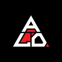 création de logo de lettre triangle alo avec forme de triangle. monogramme de conception de logo triangle alo. modèle de logo vectoriel triangle alo avec couleur rouge. alo logo triangulaire logo simple, élégant et luxueux.