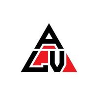 création de logo de lettre triangle alv avec forme de triangle. monogramme de conception de logo triangle alv. modèle de logo vectoriel triangle alv avec couleur rouge. logo triangulaire alv logo simple, élégant et luxueux.