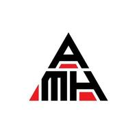 création de logo de lettre triangle amh avec forme de triangle. monogramme de conception de logo triangle amh. modèle de logo vectoriel triangle amh avec couleur rouge. logo triangulaire amh logo simple, élégant et luxueux.